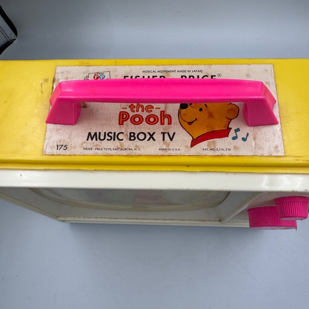 Fisher-Price Music Box TV Kids Winnie the Pooh Vintage Toy - Picture 3 of 7